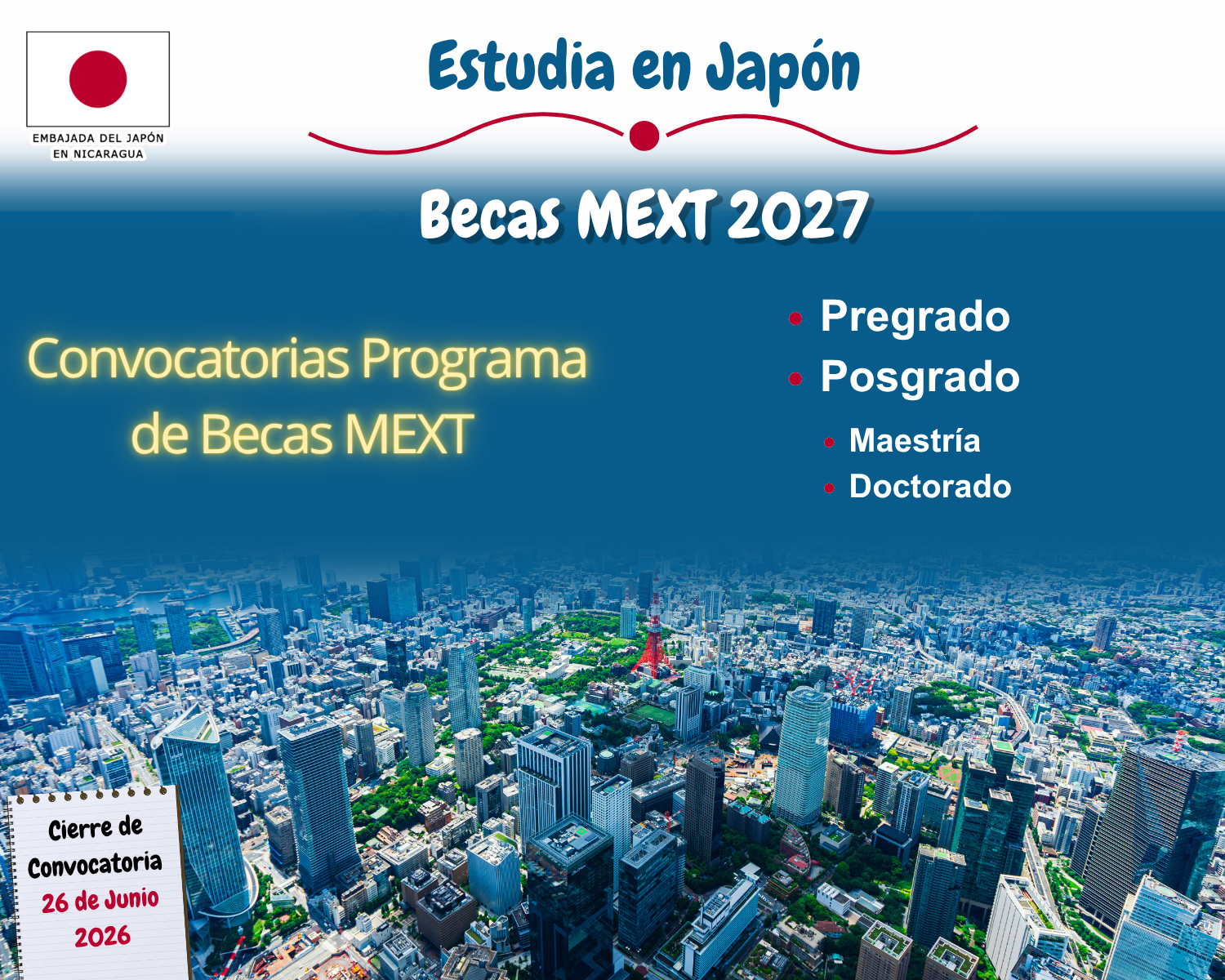 Flyer Beca MEXT 2026
